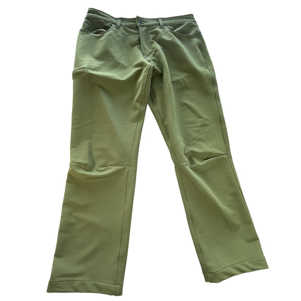 Origin Pants Mens 38x31 Green Stretch Chino Workwear Casual Performance Made USA
